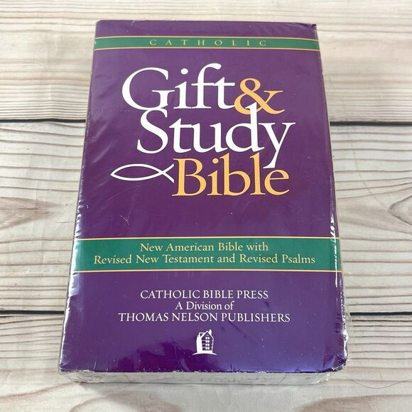 New American Catholic Gift & Study Bible Burgundy LeatherFlex 1987 Thomas Nelson - Picture 1 of 8